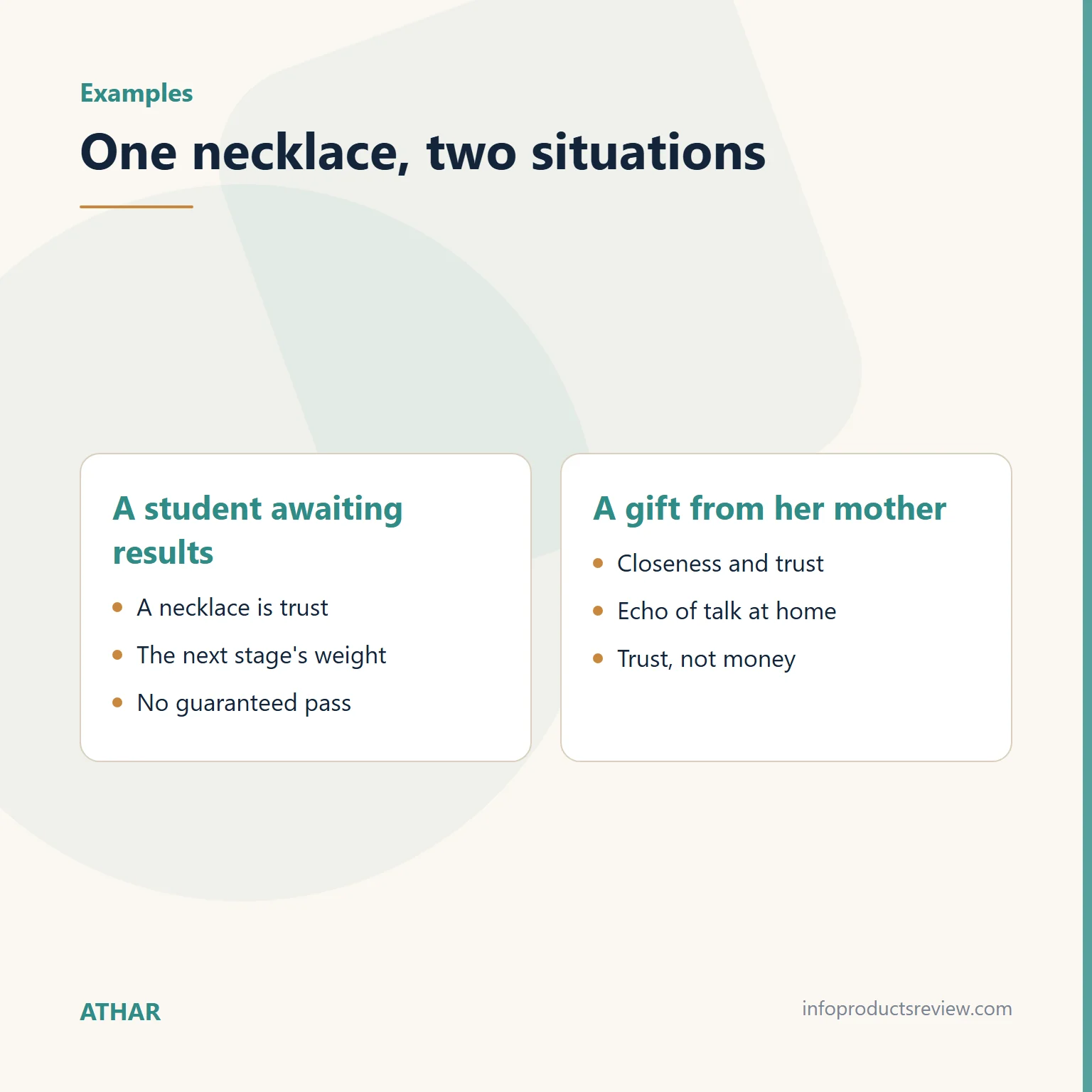 Dreaming of Gold as a Single Woman: Jewellery, Gifts, Loss and What the Sources Say 15 Comparison of two necklace dreams by the dreamer's situation