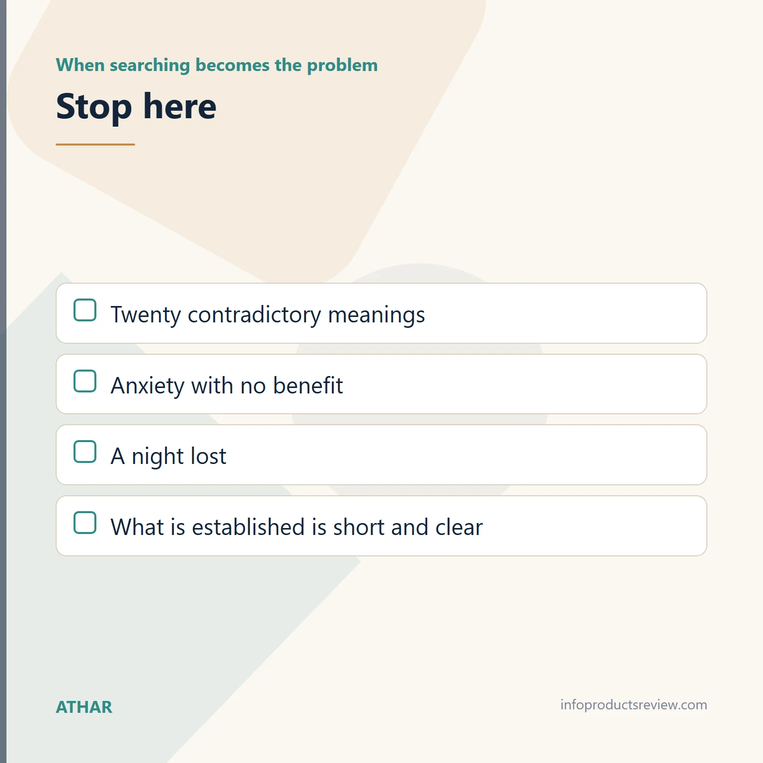 Dreaming of Gold While Pregnant: What the Sources Say and What a Dream Can't Tell You 10 Checklist warning that endless searching increases anxiety