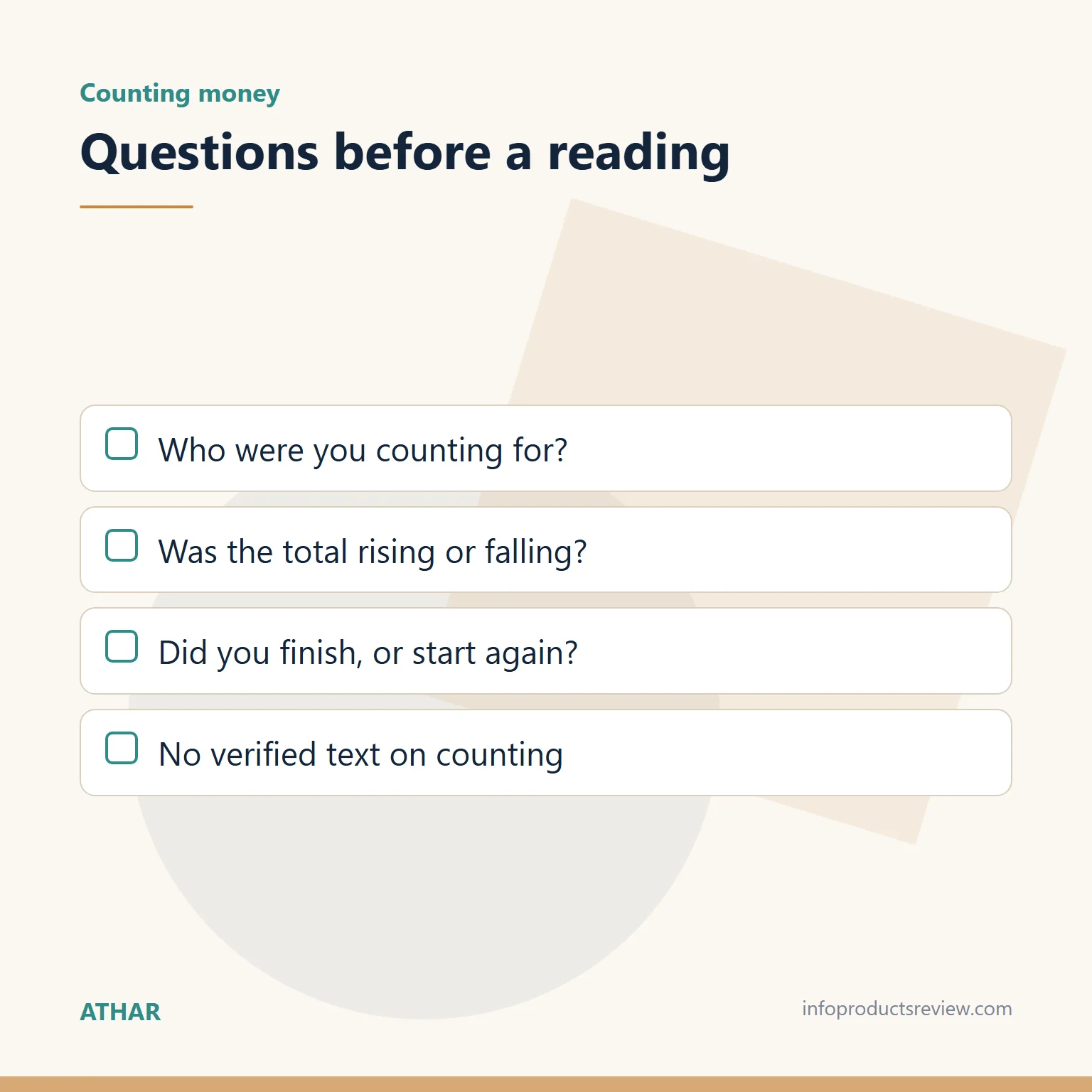 Money in a Dream: Speech, Documents and Trust, Not a Promise of Wealth 6 Checklist for reading a dream of counting money