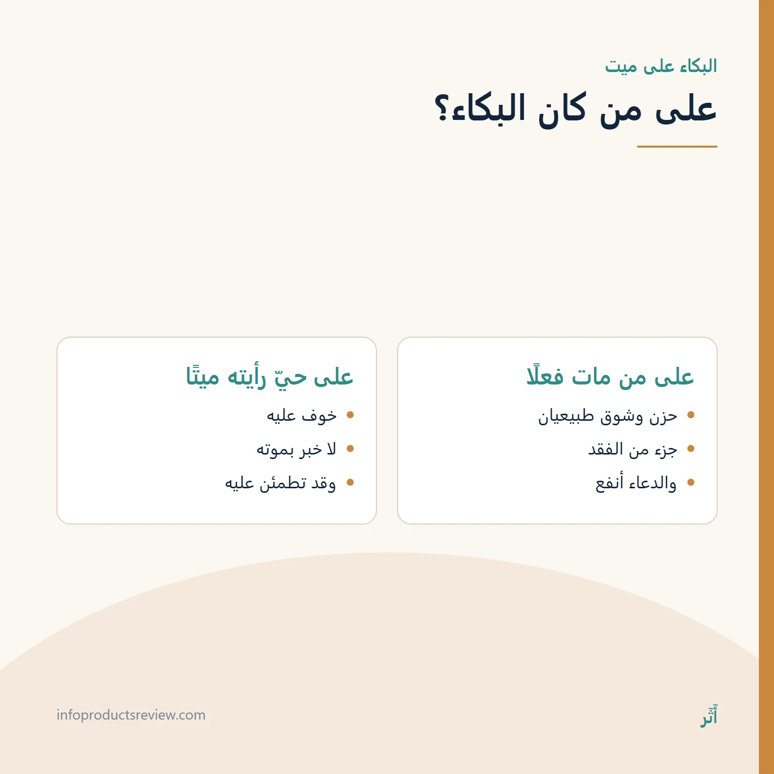 مقارنة بين البكاء في المنام على من مات فعلًا وعلى حيّ رُئي ميتًا