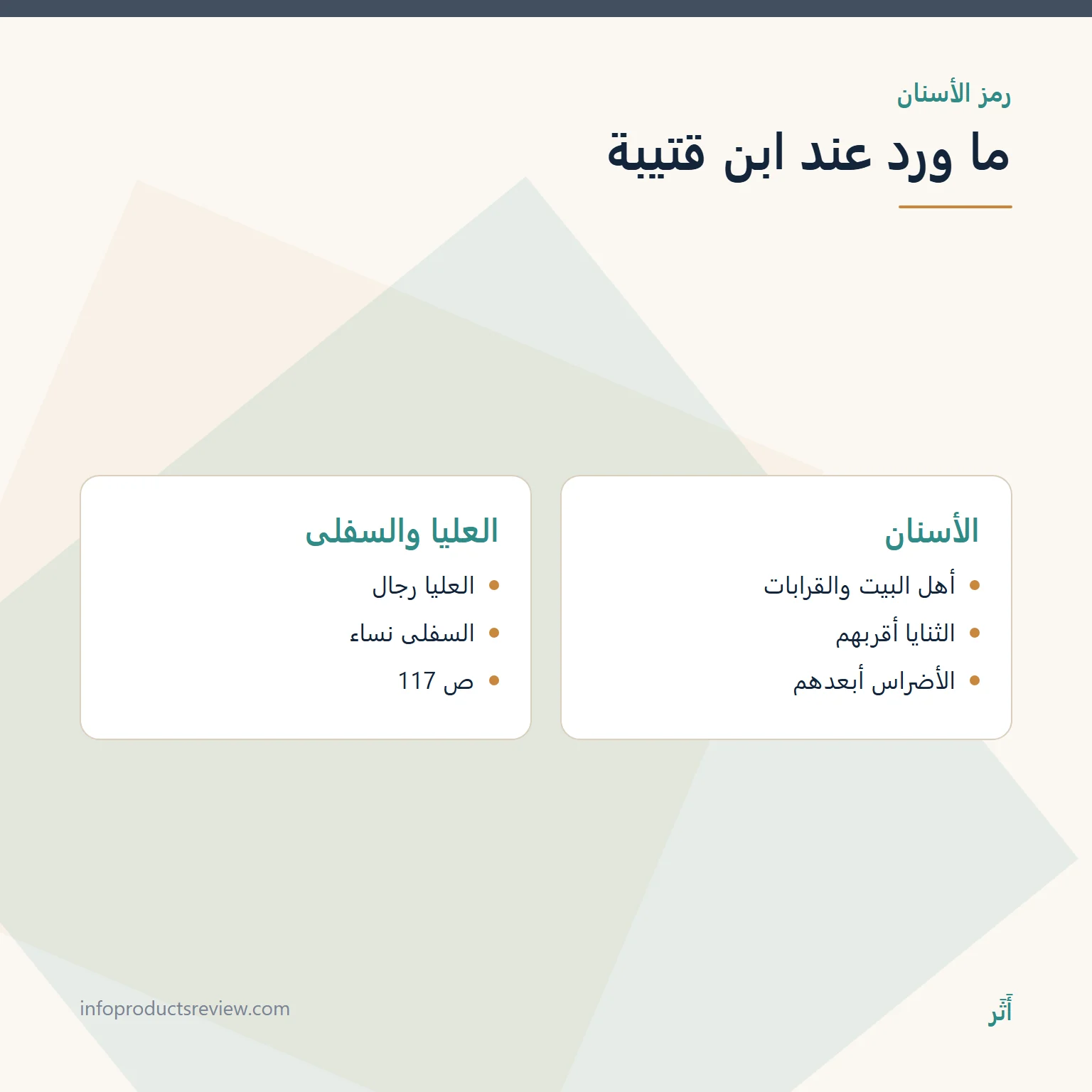 تفسير حلم سقوط الأسنان: دليل شامل بحسب موضع السن وطريقة سقوطه وحال الرائي 5 مقارنة تلخّص قراءة ابن قتيبة لرمز الأسنان