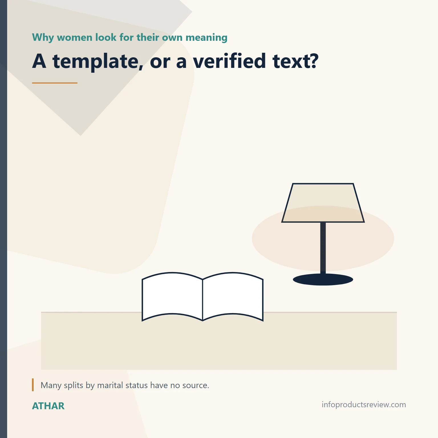 Quiet drawing of a book and a lamp suggesting checking the source