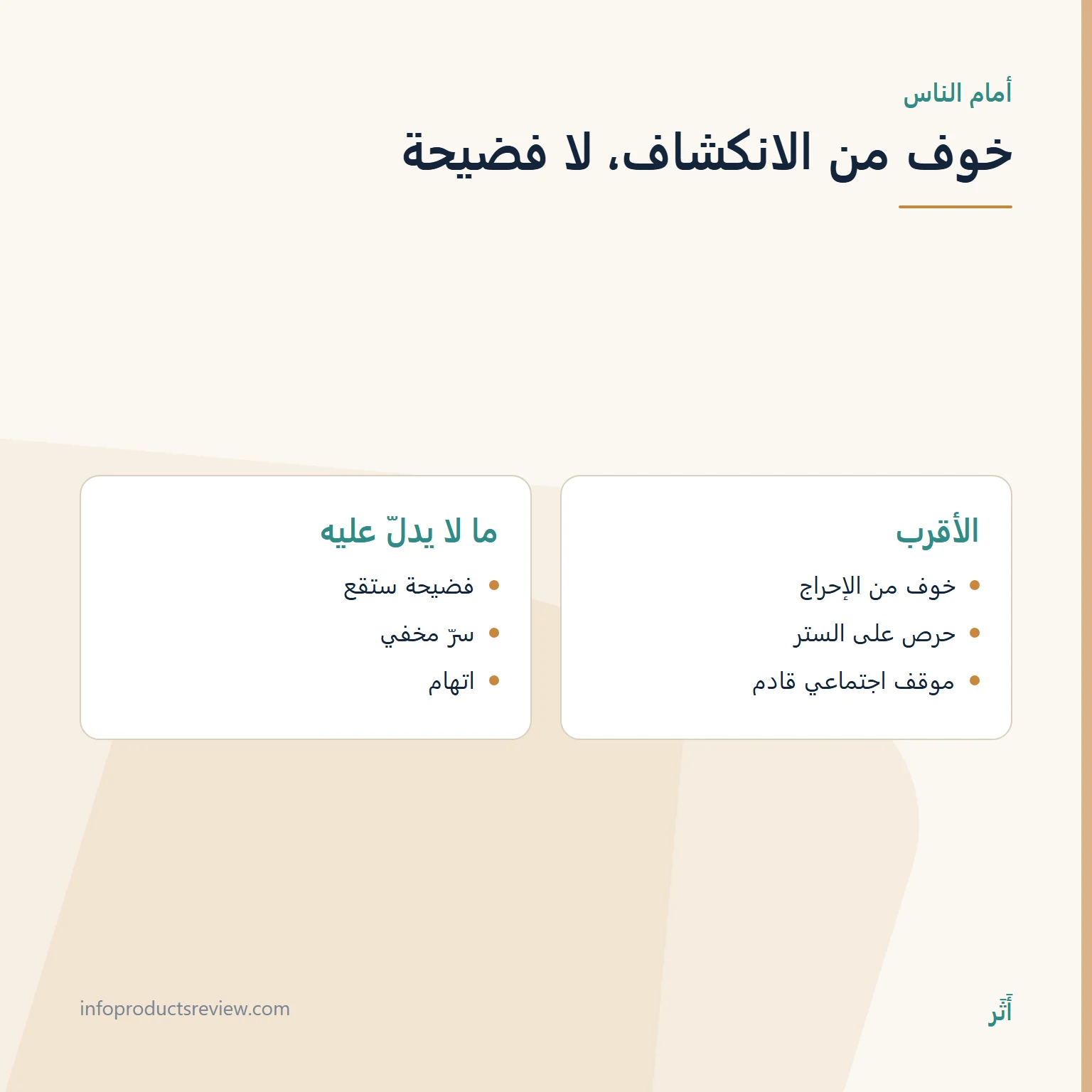 مقارنة بين القراءة الأقرب لقضاء الحاجة أمام الناس وما لا يدل عليه