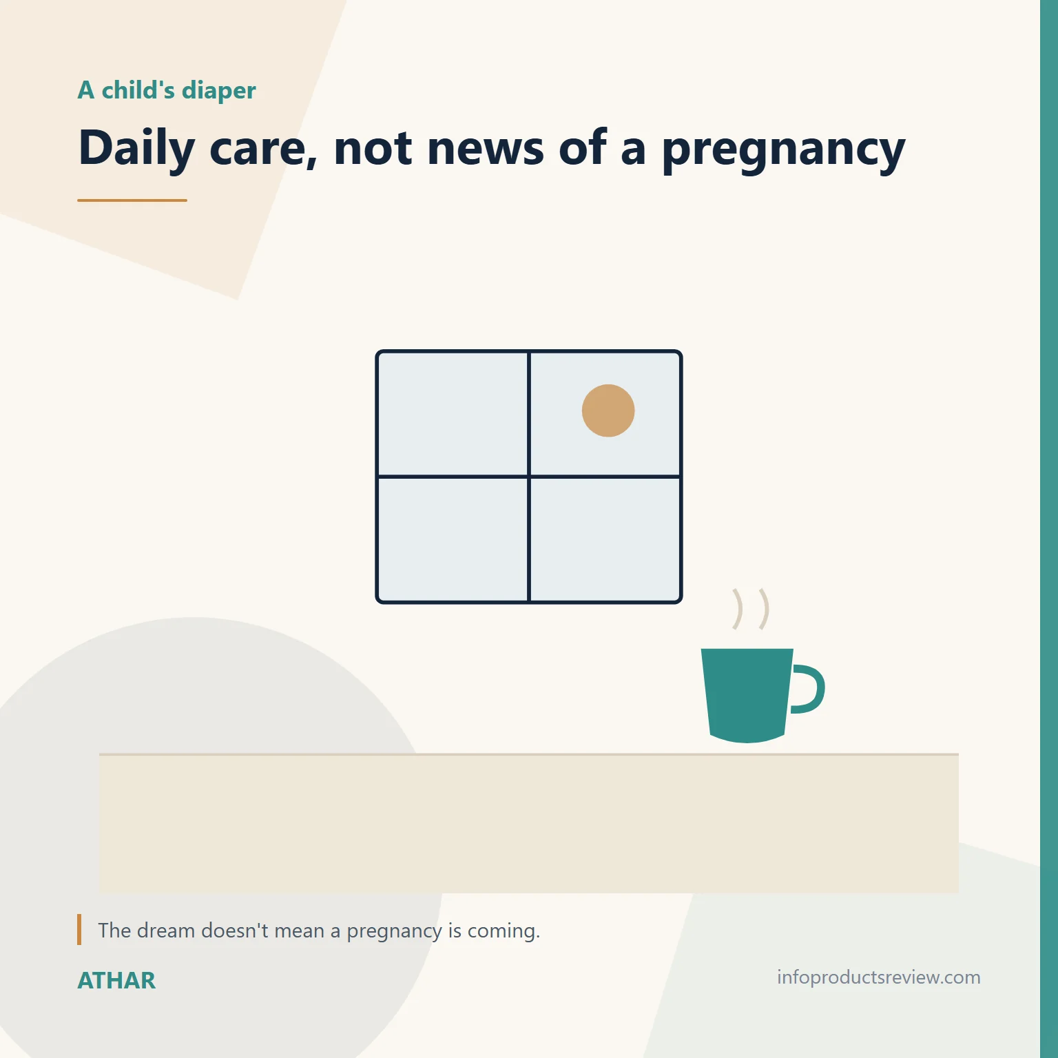 Quiet drawing of a cup and a window suggesting daily care