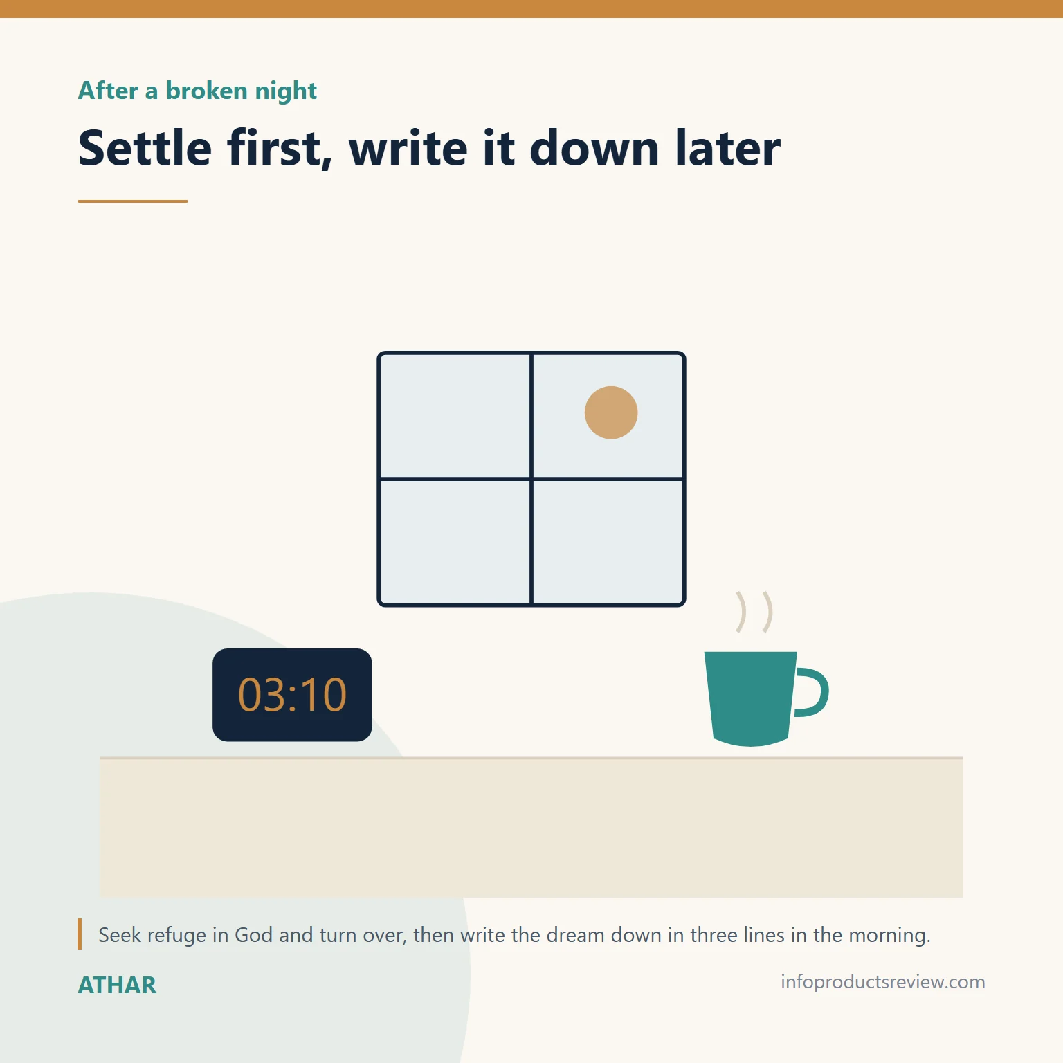 Dreaming About Lice During Pregnancy: What the Dream May Mean 17 Quiet drawing of a window, clock and cup for handling a dream calmly after a broken night