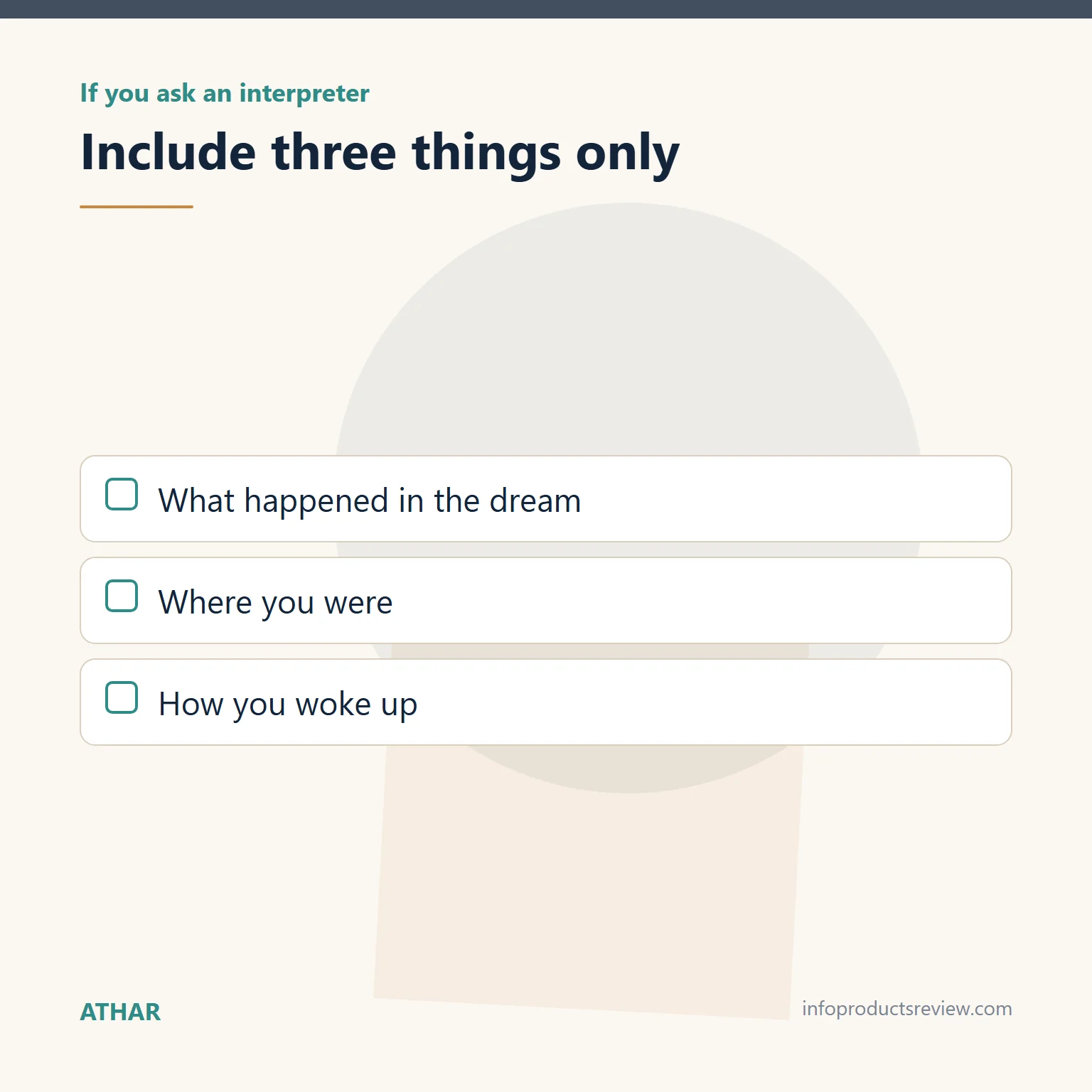Checklist of what to include when asking an interpreter