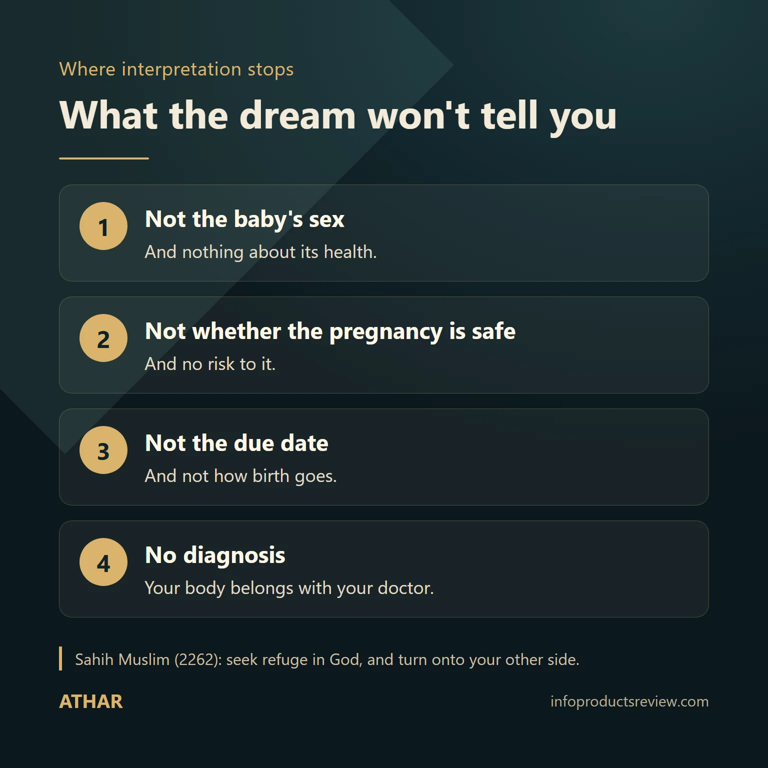 Diagram of what a scorpion dream cannot tell a pregnant woman