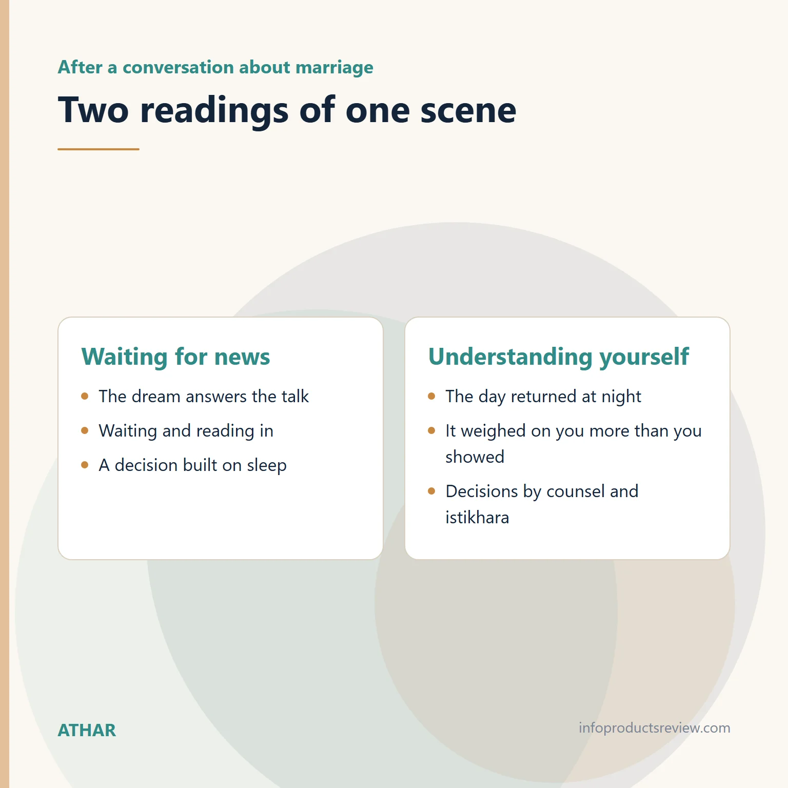 Spider Dream Meaning for a Single Woman: Context, Webs, and What Happened 3 Comparison of two readings of a scene that followed talk about marriage