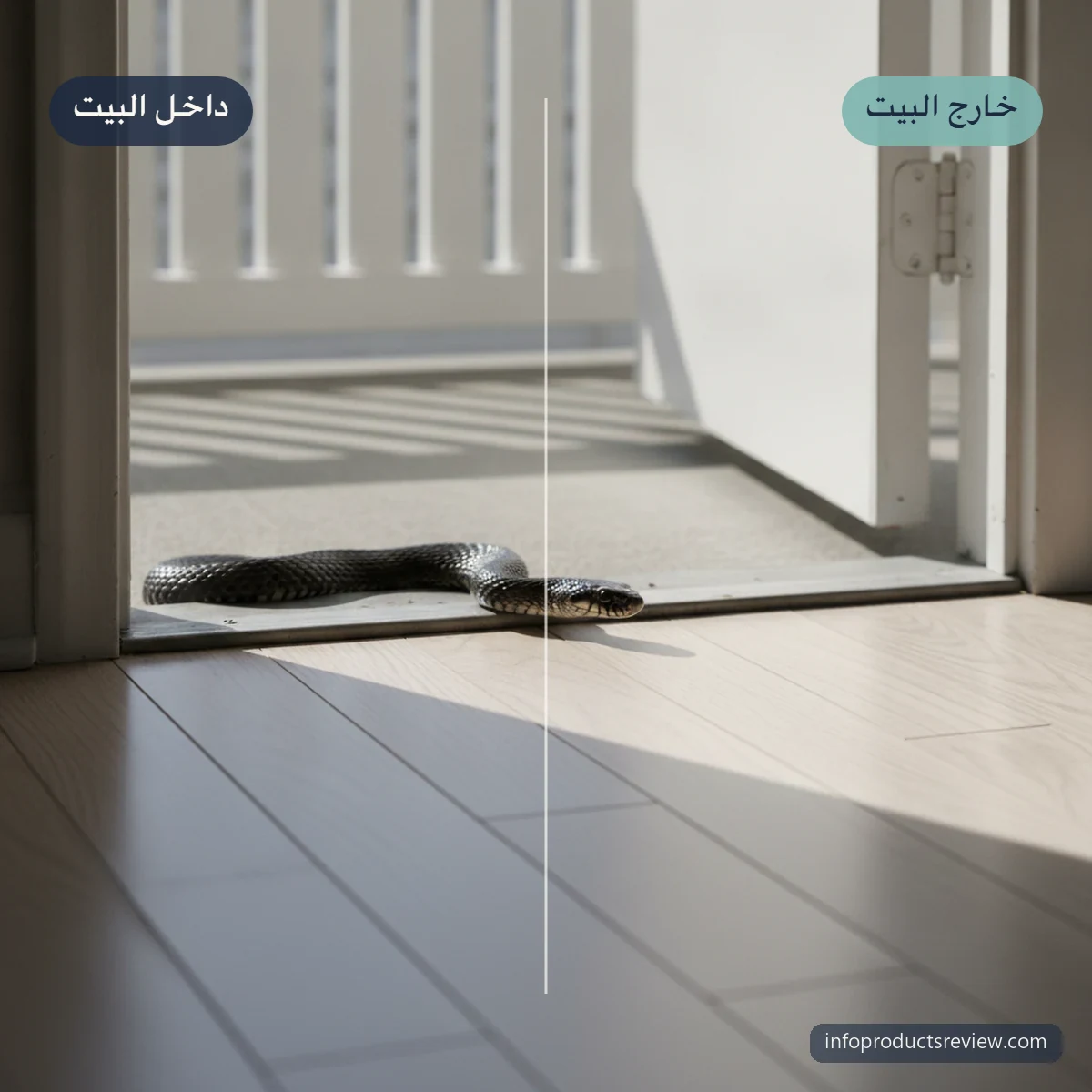 تفسير حلم الثعبان الأسود للعزباء: المعنى الأقرب بعيدًا عن التخويف 4 ثعبان أسود على عتبة شقة بين ظل داخلي وضوء خارجي