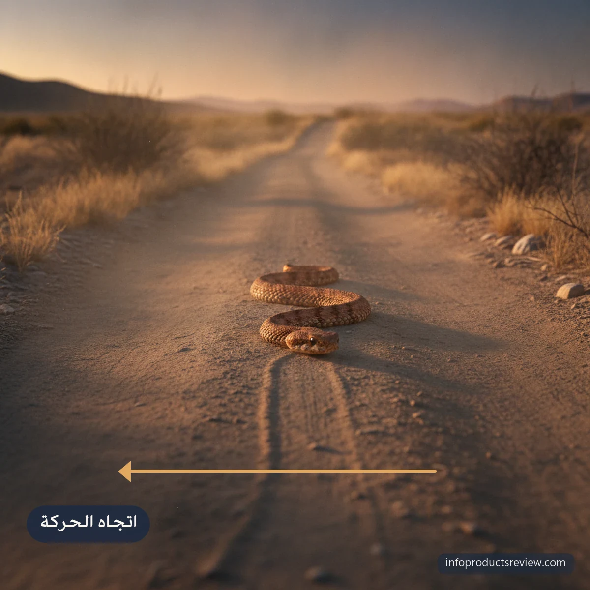 تفسير حلم الثعبان للرجل: أهم الدلالات بحسب سياق الحلم 7 طريق ترابي طويل عند الغسق وثعبان يتبعه من بعيد